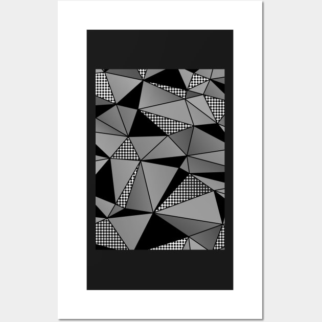 Monochrome Polygons Wall Art by Blue-Banana